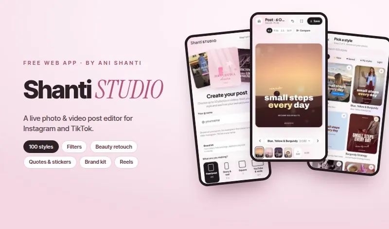 Shanti STUDIO app