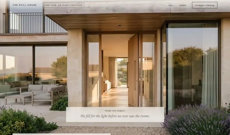 The Still House website on desktop